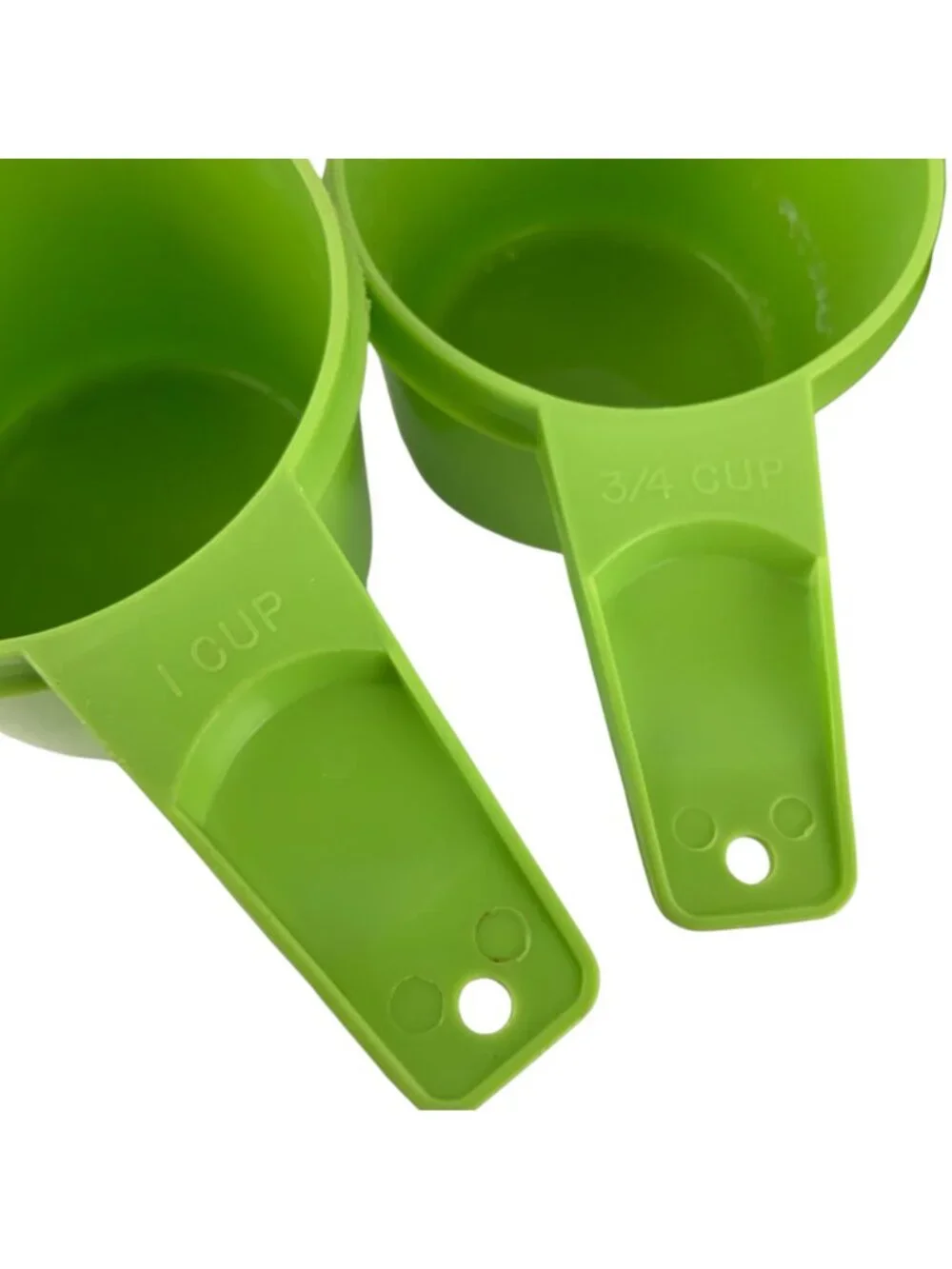 Vintage Tupperware Measuring Cups Set Of 4 Green Plastic 1 To 1/3 Cup